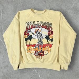 Y2K Billabong Skeleton Surfing Size Small Surfwear Pullover Crewneck Sweatshirt